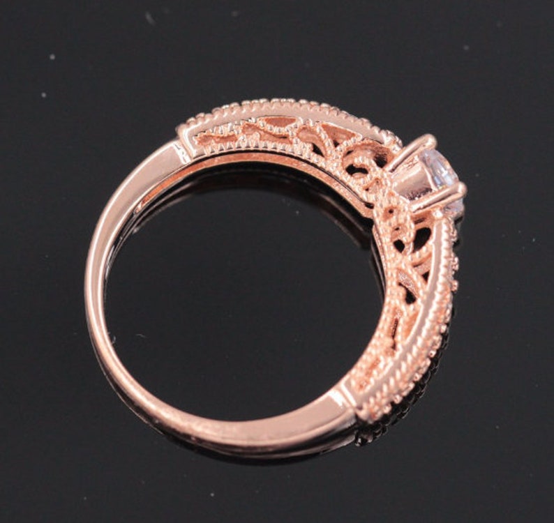 Silver Ring White Zircon Gift Lab Created White Zircon Ring White Zircon Ring Gold Ring Gift For Mom Bridesmaid Gift Gift for her