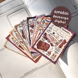 ESPAÑOL Pacotes de Equipamento de DND | Conjunto Completo de 8 Tarjetas de Referência | Baixar Digital | Compatível com D&D 5e