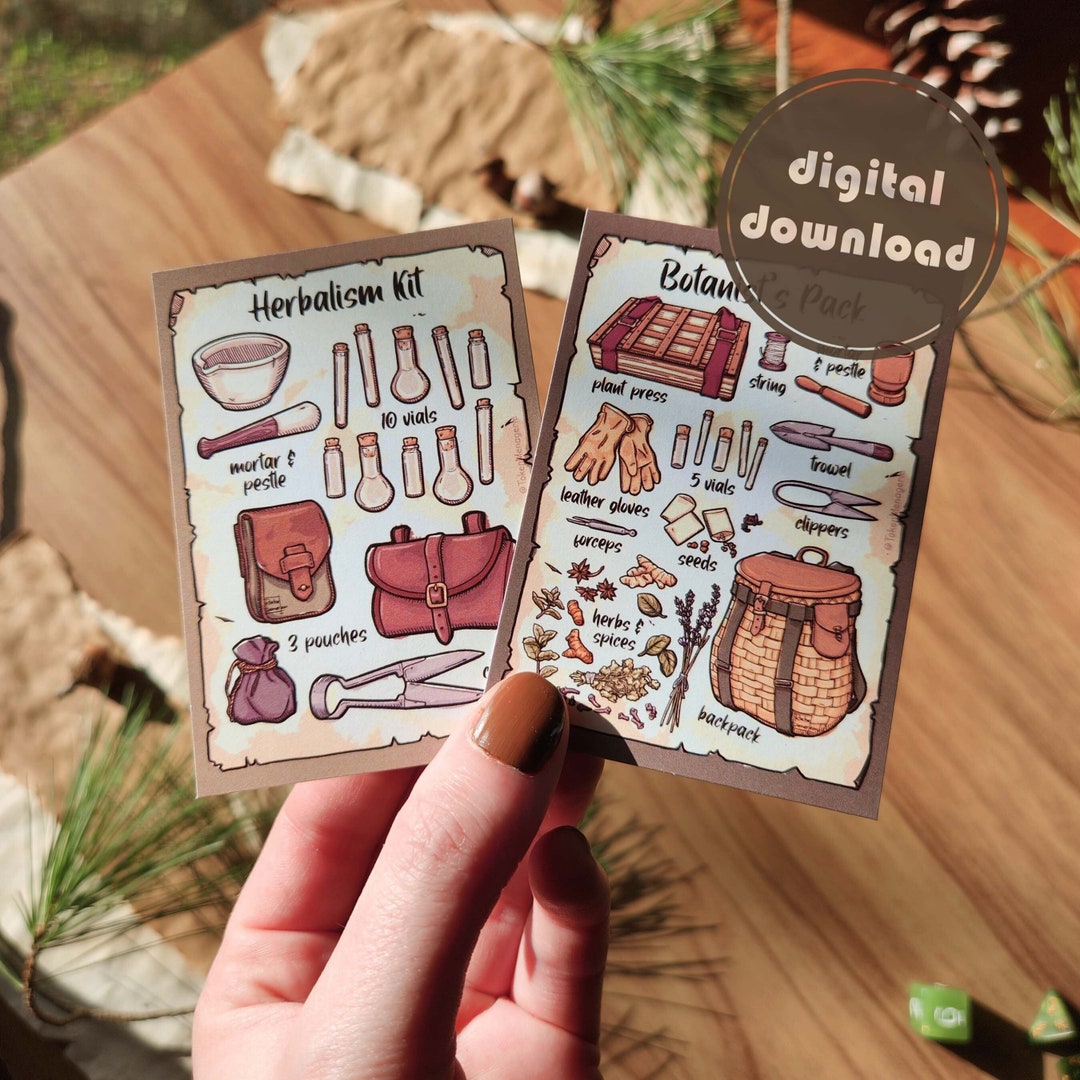 Plant Nerd Duo Botanist's Pack and Herbalism Kit Visual Aid Reference