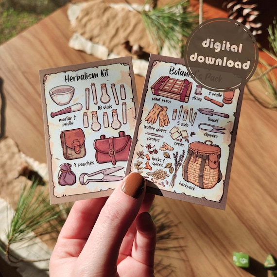 Plant Nerd Duo - Botanist's Pack and Herbalism Kit | Visual Aid Reference  Cards | Digital Download | D&D 5E Compatible - Etsy