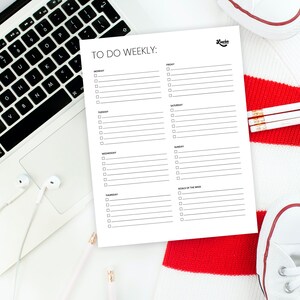 Weekly To Do List, Day Planner for Work, Day Planner for Home