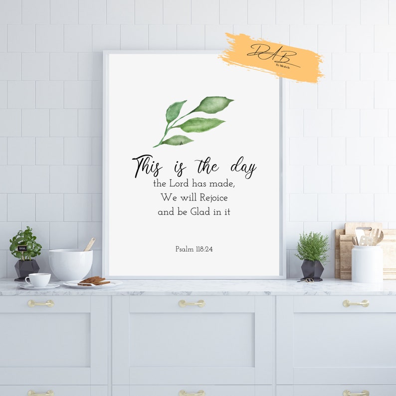 Dies Ist Der Tag Den Der Herr Gemacht Bibel Dies ist der Tag den der Herr gemacht hat Bibel-Vers Psalm - Etsy.de
