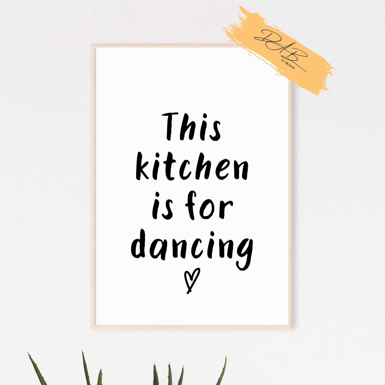 This Kitchen is for Dancing Print Kitchen Poster Printable - Etsy