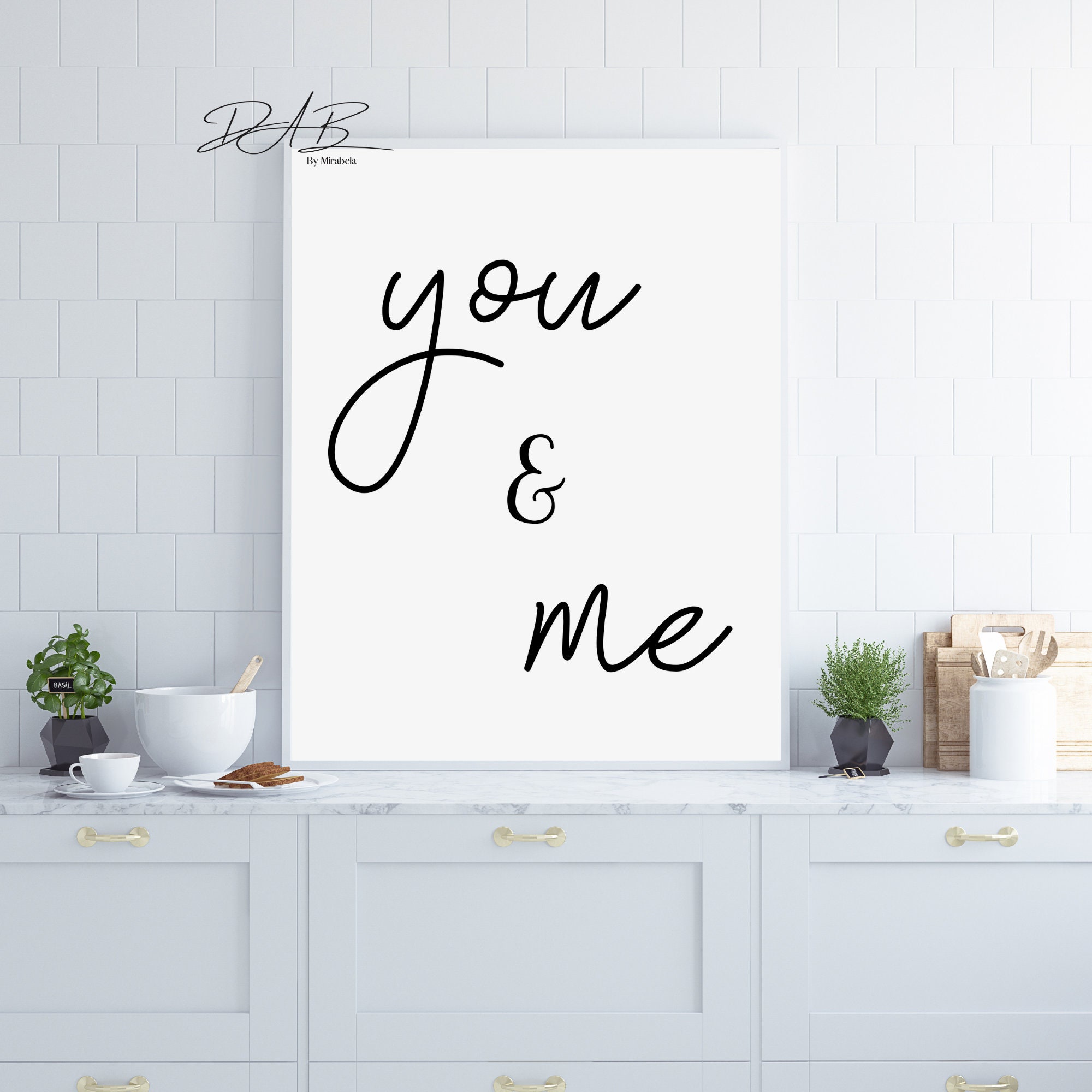 You and me poster Wall art Home decor Love print Couple Etsy