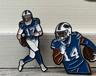 Bills Mafia enamel pins Stefon Diggs , Josh Allen Buffalo Bills