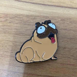 Monchie Hund Pin, Hundeliebhaber Pin, Mops life Pin + Stickers
