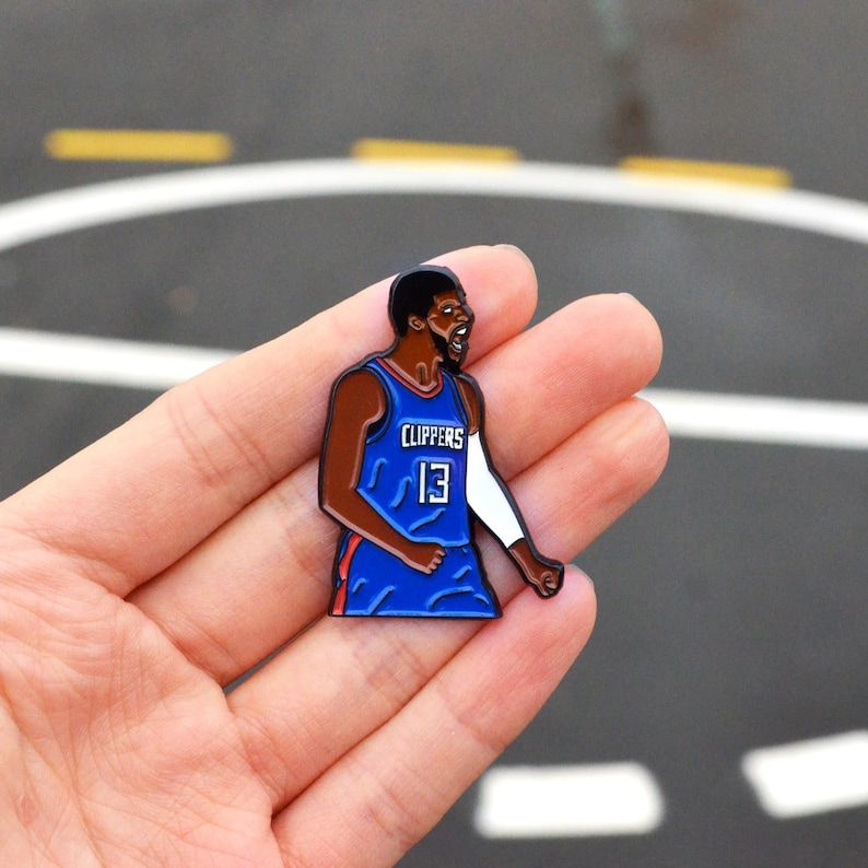 Kawhi Clippers Soft enamel pins & 2 stickers image 7
