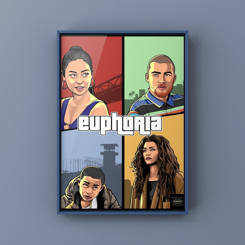 Euphoria Ash Tray , Fezco, Maddie , Rue Poster 12 x16 inches 21 x28 inches image 4