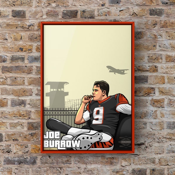 Joe Burrow Cincinnati Bengals Poster NFL Super Bowl