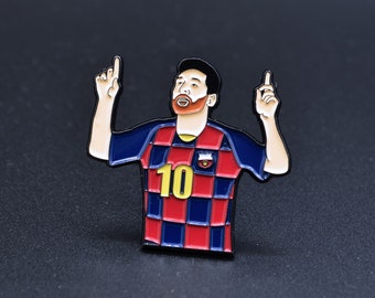 Lionel Messi Barcelona Enamel pin & 2 stickers