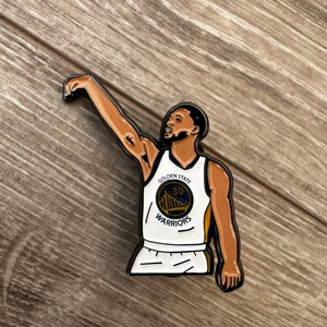 Stephen Curry, Steph Curry  Enamel Pin + 2 Stickers + keychain NBA MVP