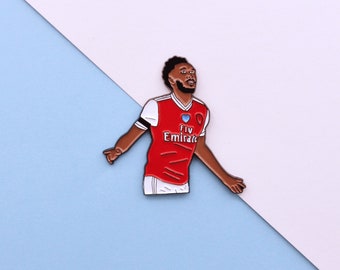 Pierre Emerick Aubameyang Soft Enamel Pin + 2 Stickers