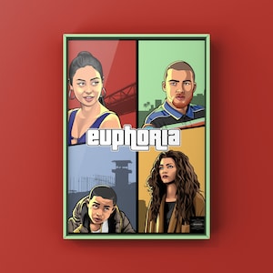 Euphoria Ash Tray , Fezco, Maddie , Rue Poster 12 x16 inches 21 x28 inches 21 x 28