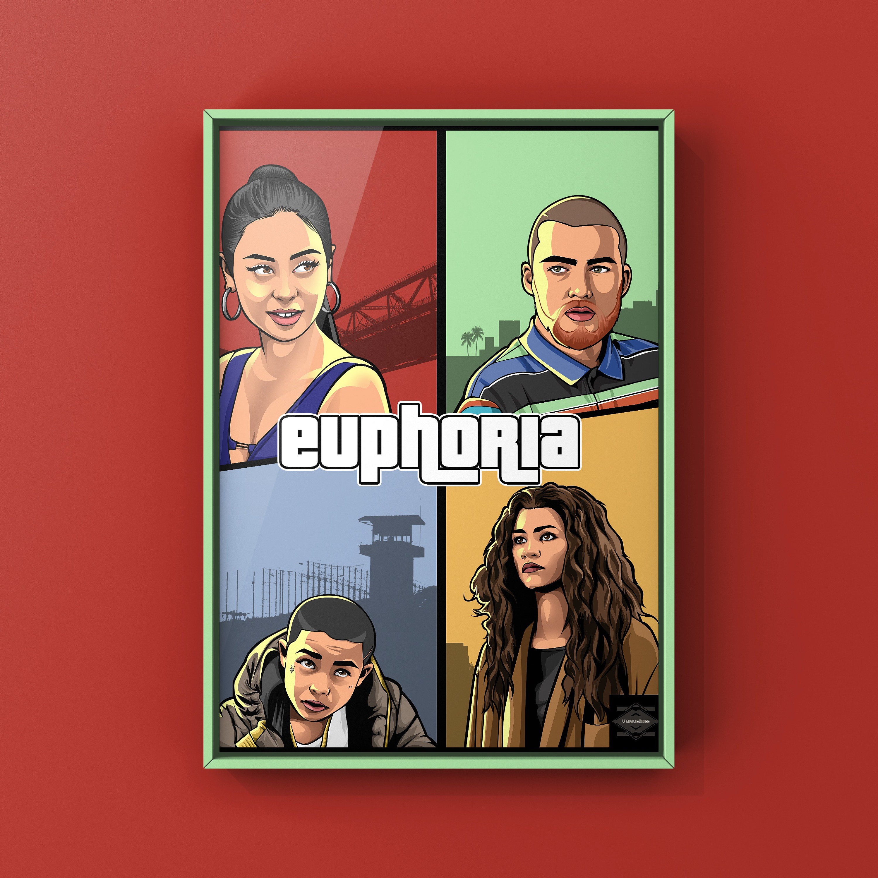 Euphoria ( Ash Tray , Fezco, Maddie , Rue) Poster 12 X16 Inches 