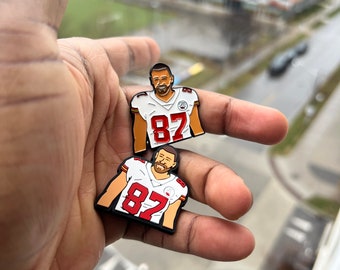 Travis Kelce Clog Charms and Soft enamel pin, Limited Edition swifty charm for Kansas City Chiefs tight end buy 5 get 1 free