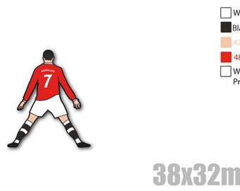Cristiano Ronaldo United Épingle en émail doux + Autocollants