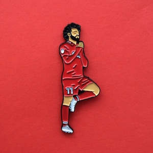 Mo Salah emaille pin + 2 stickers Liverpool FC