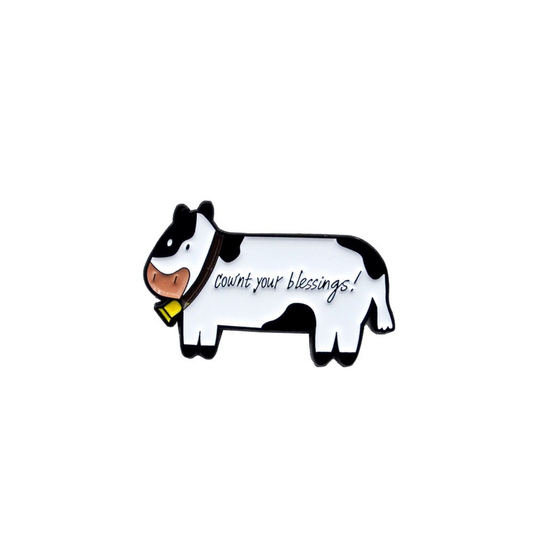 Cow Pin, Cownt Your Blessings enamel Pins & Stickers image 7