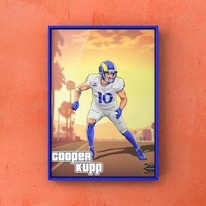 Pôster de cobre Kupp LA Rams / campeão do Super Bowl 12 x 16 polegadas -21 x 28 polegadas