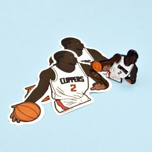 Kawhi Clippers Soft enamel pins & 2 stickers image 2