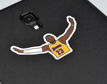 Lebron James NBA CHAMPION LA Lakers pin plus 2 stickers