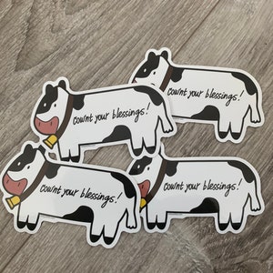 Cow Pin, Cownt Your Blessings enamel Pins & Stickers image 5