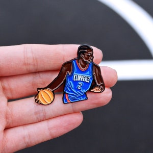 Kawhi Clippers Soft enamel pins & 2 stickers Blue/White Kawhi Pin