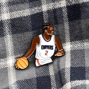 Kawhi Clippers Soft enamel pins & 2 stickers White Kawhi