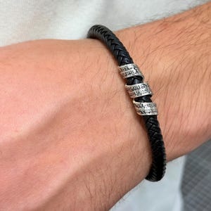 Pulsera Ayat al Kursi para hombre, joyería islámica de cuentas de plata, regalo chiita, pulsera ajustable para papá, esposo, novio, Eid, cumpleaños