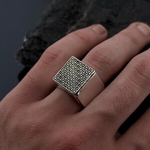 Bague Ancienne En Argent Massif Avec Pierre Turquoise Et Zircon Blanc - Taille 49/50