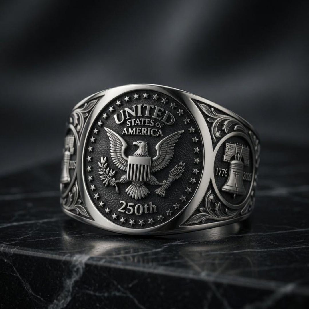 US 250th Anniversary Ring | 1776 2026 Semiquincentennial Jewelry ...