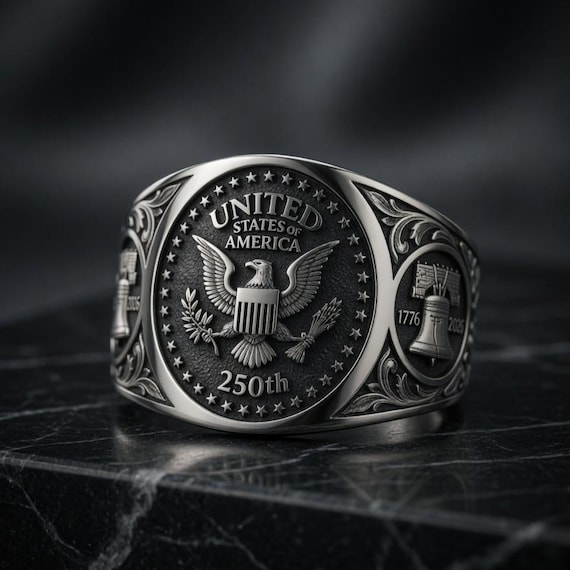 US 250th Anniversary Ring | 1776 2026 Semiquincentennial Jewelry