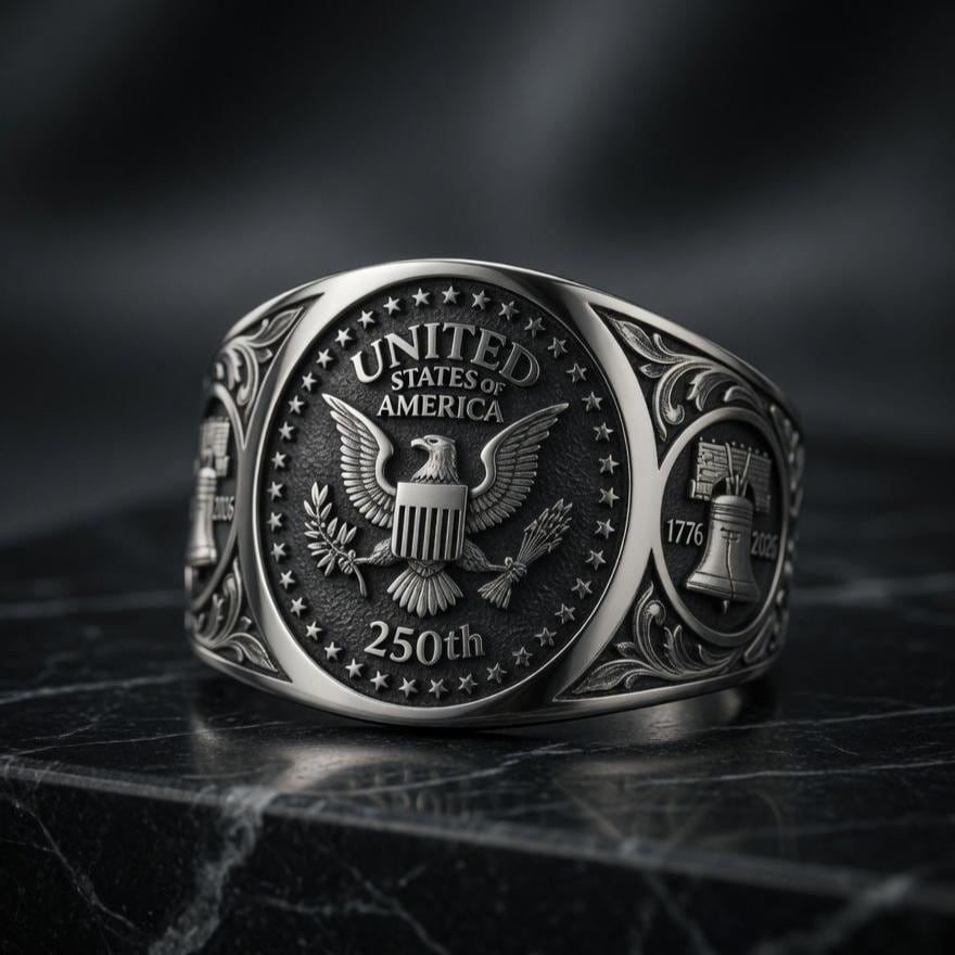 US 250th Anniversary Ring | 1776 2026 Semiquincentennial Jewelry