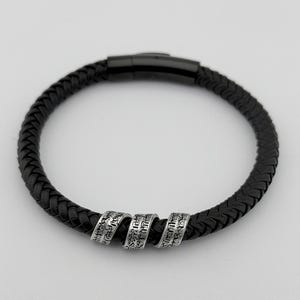 Ayat Al Kursi-armband, herenarmband met zilveren kralen, verstelbare religieuze armband, vaderdag kerstcadeau voor vader vriend echtgenoot