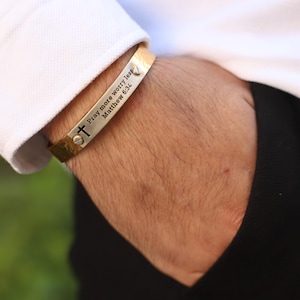 Benutzerdefinierte 18K Gold Name Armband, Männer Armband, Weihnachtsgeschenk, Bester Freund, personalisierter Schmuck, personalisiertes Silberarmband, Geschenk für ihn