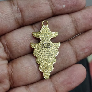 Pave Diamond Arrowhead Pendant In 925 Sterling Silver, Arrowhead Pendant Size 38X20mm, Pave Diamond Pendant, Handmade Pendant