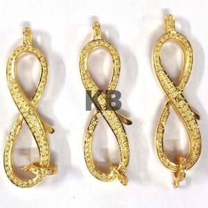 Zapięcie typu homar Pave Diamond Infinity, zapięcie typu homar Pave Diamond Infinity, zapięcie ze srebra próby 925, rozmiar zapięcia typu homar 45 x 13 mm, zapięcie typu diament