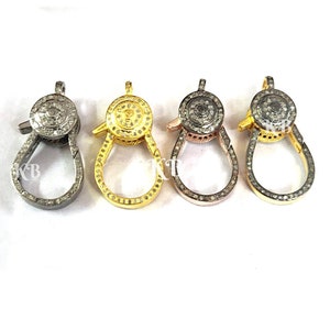 Pave Diamond Lobster Lock, Pave Diamond Lobster Clasp, Pave Diamond Jewelry, Handmade Clasps, Pave Diamond Clasps, Diamond Lobster Lock
