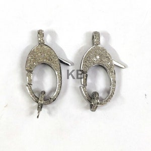 Pave Diamond Lobster Lock, Pave Diamond Clasps, Pave Diamond Lobster Clasp, Pave Diamond Lobster Lock Size 30X15mm, Pave Diamond Jewelry