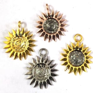 pave diamond sun pendant, sun charm, star burst charm pendant, pave diamond jewelry, pave diamond charms, handmade sun pendant necklace