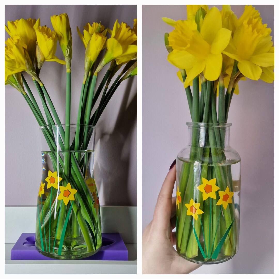 Decorative Daffodil Vase, Spring Flowers Gift, Mother's Day Gift Etsy