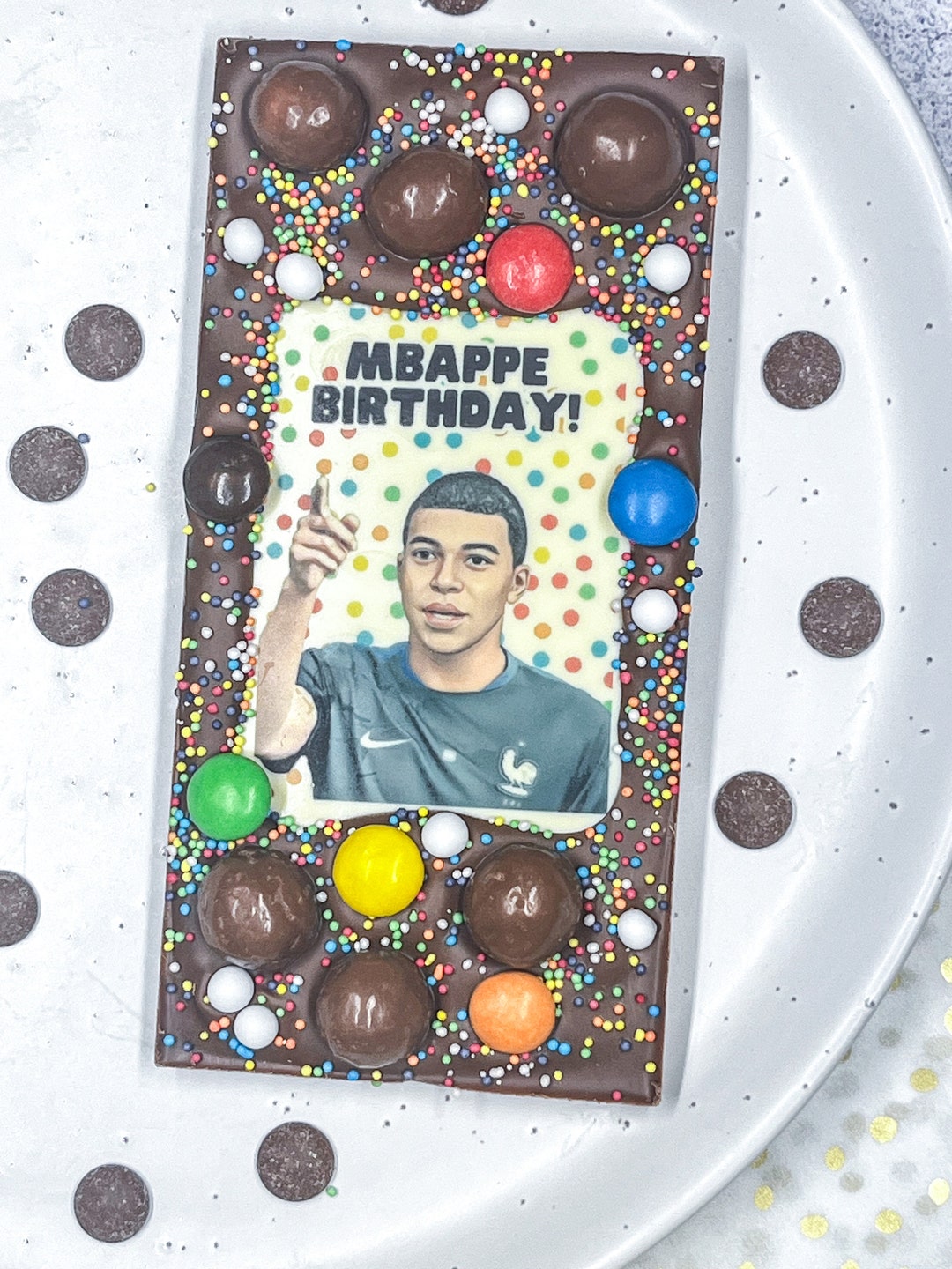CHOCOLATE SLAB Kylian Mbappe Football Add Any Message Any chocolate-slab-kylian-mbappe-football-add-any-message-any