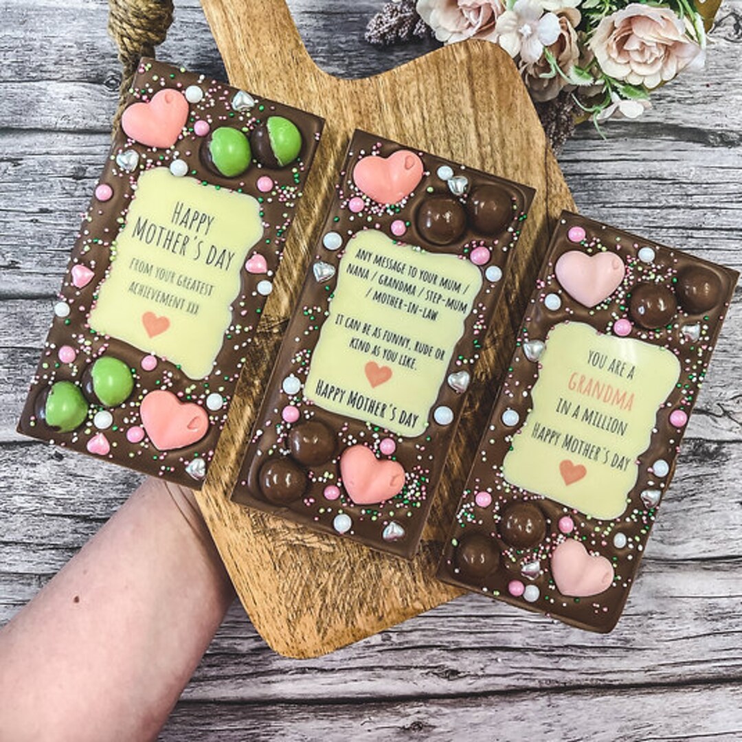 Belgian CHOCOLATE SLAB: Add Your Own Message (mother's Day Edition ...