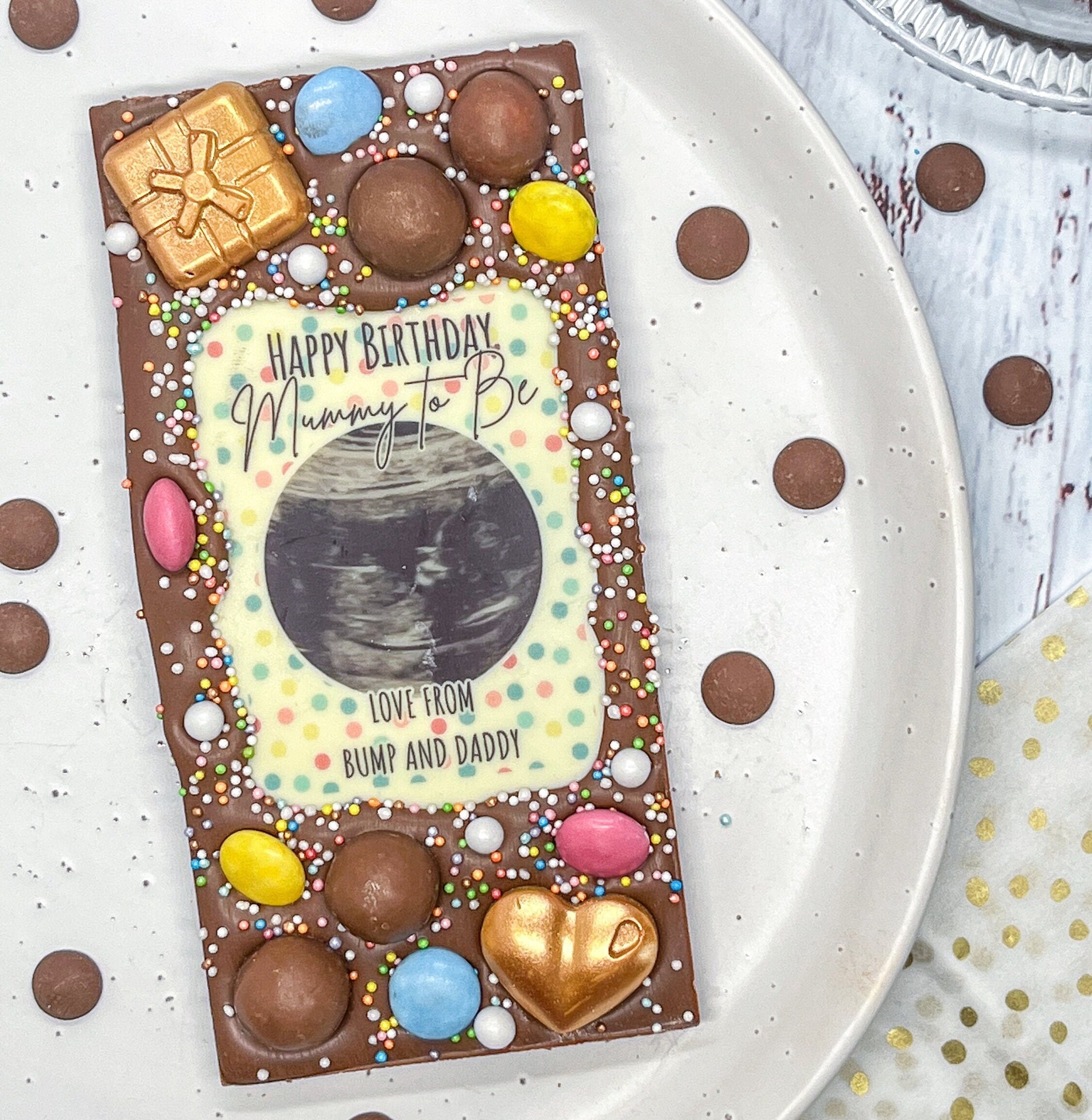 Love From Bump (add Own Baby Scan or Photo and Message) Belgian