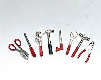 1:12 scale miniature dollhouse garden tool set hammer wrench screw driver