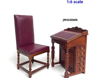 1:6 scale Davenport Desk Set by JBM for dolls such as Brbie, Fashion Royal, Blythe, Icy, BJD