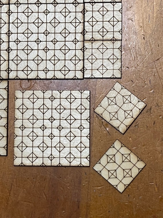 estampe flooring.wood étage tiles.wb 10 c.1 12ème échelle Dolls house miniatures 