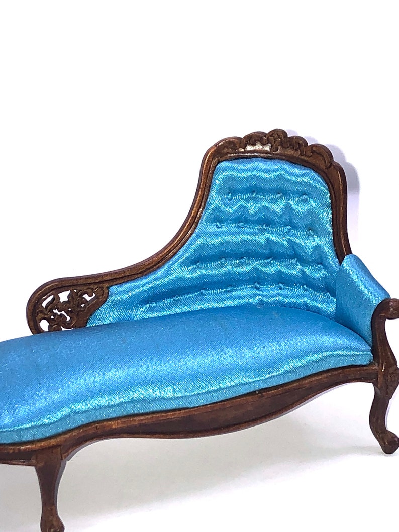 Miniature dollhouse 112 scale Louis XV chaise lounge bed by Etsy