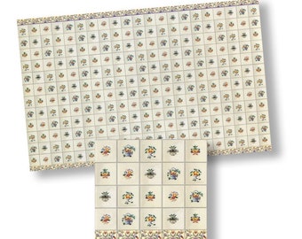 1:12 scale miniature dollhouse Delft wall tile  34438
