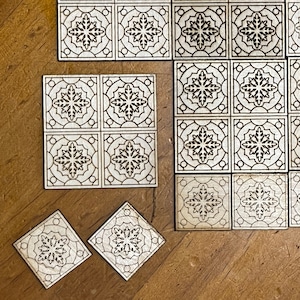 1:12 scale miniature dollhouse wooden floor tiles set 40 pce DIY YD011